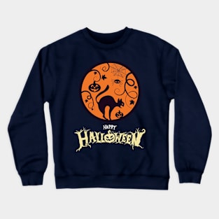 Happy Halloween Orange Ragdoll Cat Crewneck Sweatshirt